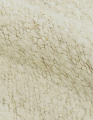 Close-up of the wool-blend fabric on the Dune rug