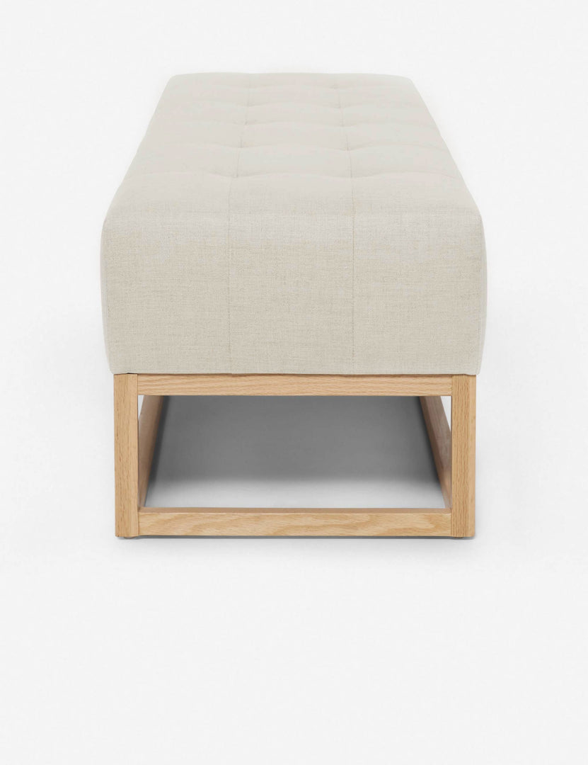 #color::natural | Side of the Grasmere natural linen wooden bench