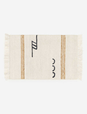 The two by three feet size of the Iconic Stripe Rug
