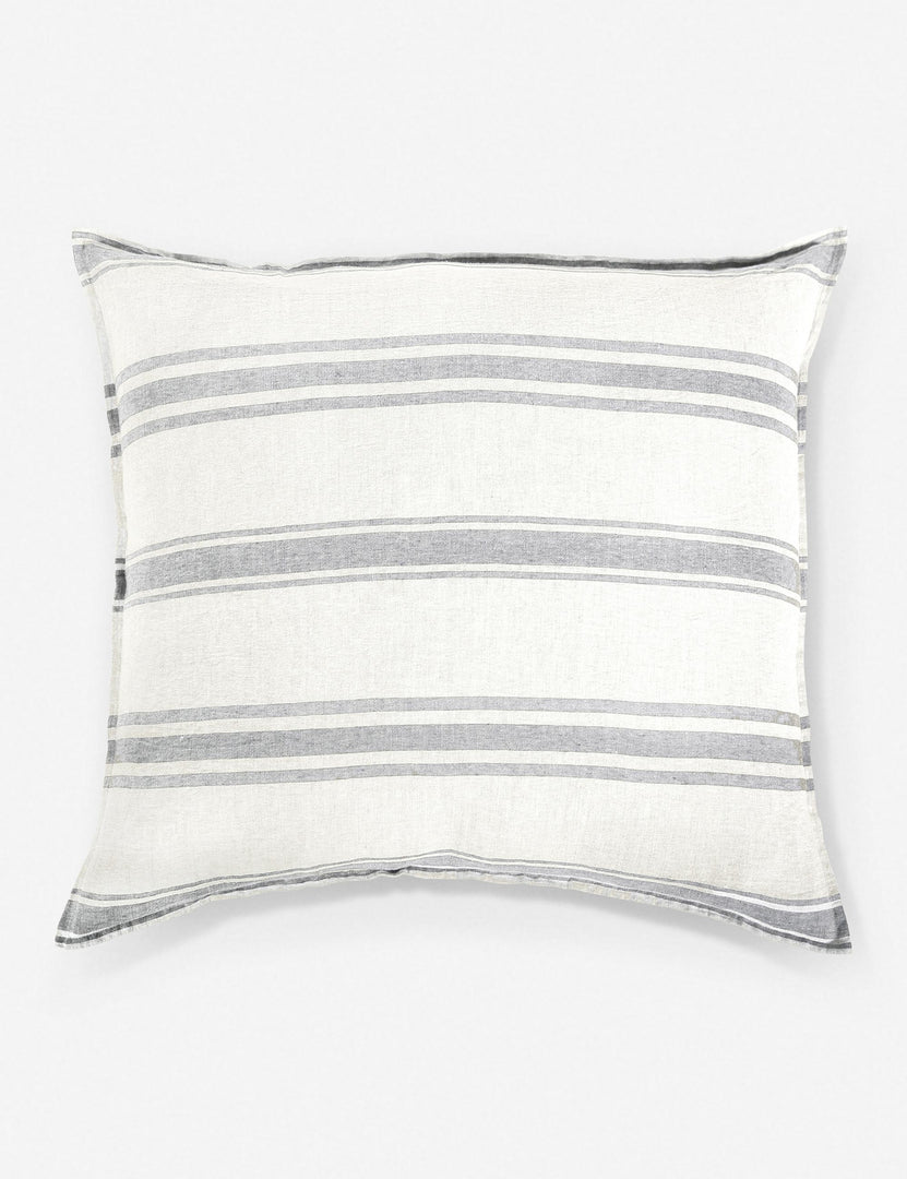 #color::cream-and-gray #size::euro #size::king #size::standard | Jackson Linen cream and gray striped Sham by Pom Pom at Home