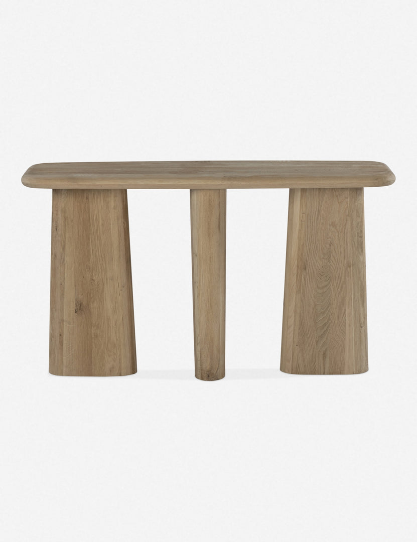 #color::natural | Nera natural wood sculptural console table