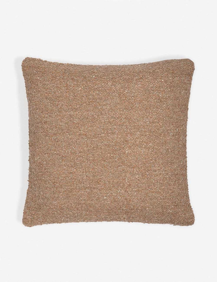  #color::terracotta #size::20--x-20- | Manon linen terracotta orange square boucle pillow