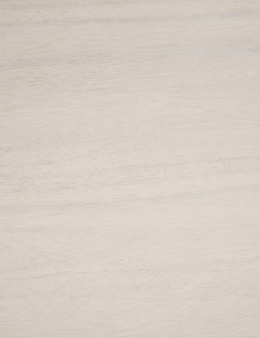 #color::whitewash | Detailed shot of the White Washed Acadia on the Mojave Round Dining Table