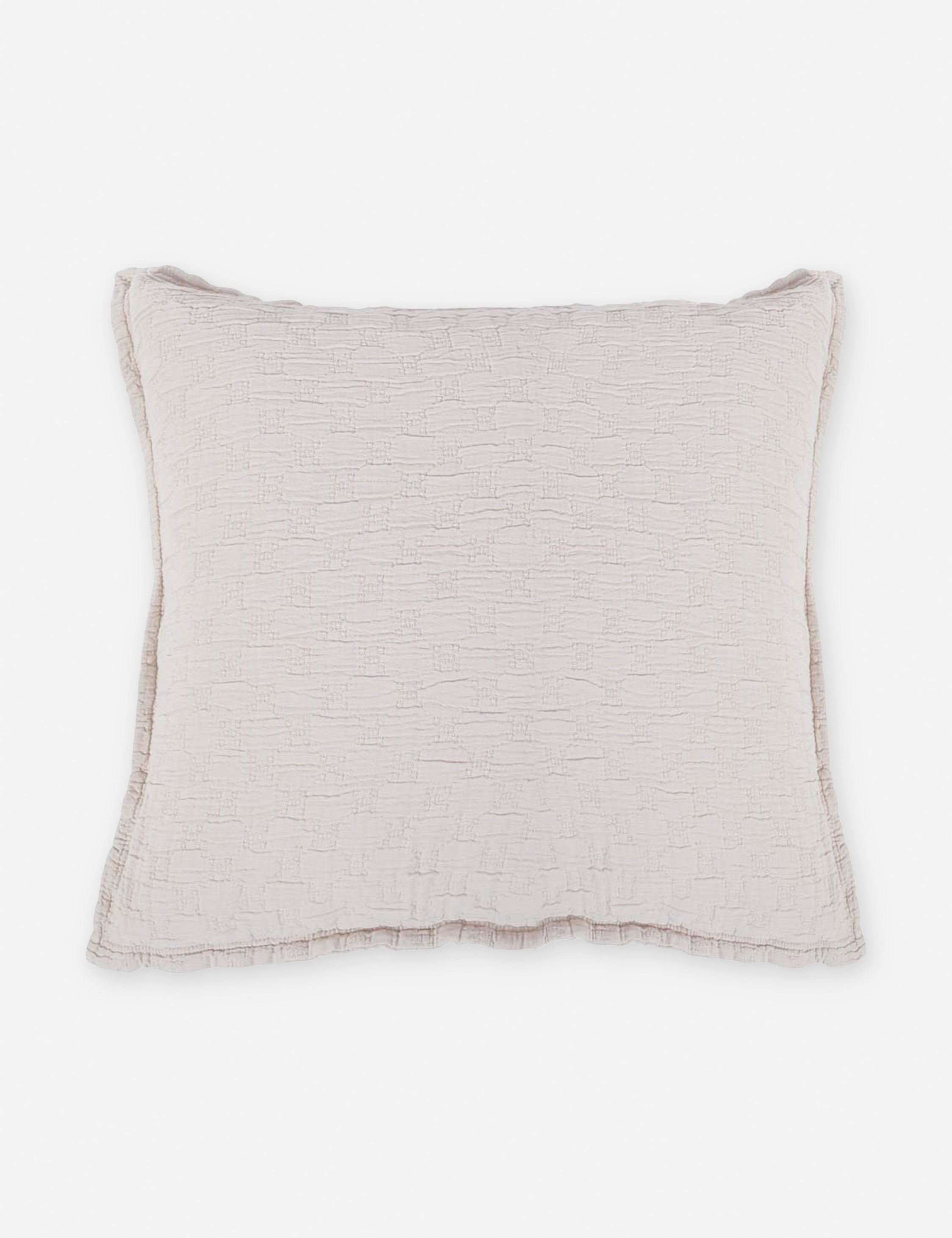 #color::blush #size::euro | Ojai Cotton Matelasse Blush Pink Euro Sham by Pom Pom at Home