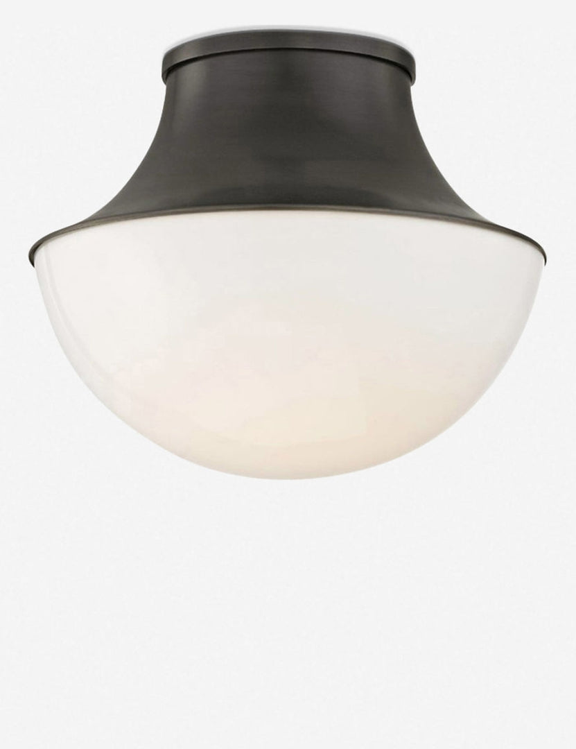 #color::dark-bronze | Randi dark bronze Flush Mount Light with domed glass cover