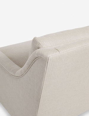 Back corner of the Rivington Stripe Linen sofa