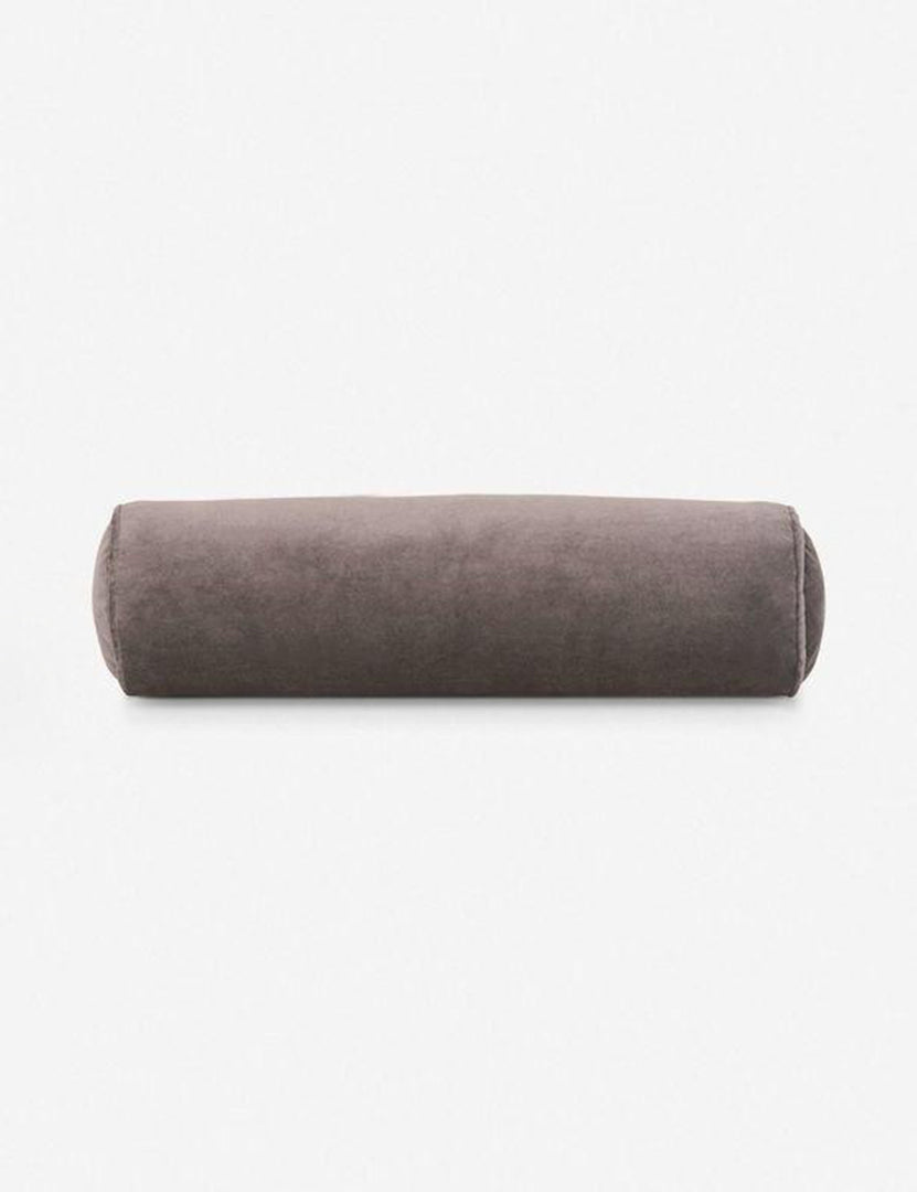 #color::warm-gray | Sabine warm gray velvet cylindrical bolster pillow