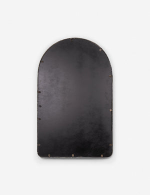 Rear view of the Shashenka arched wall mirror with silver frame