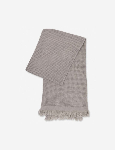 #color::stone | Sherra stone grey Waffle Towel by House No. 23