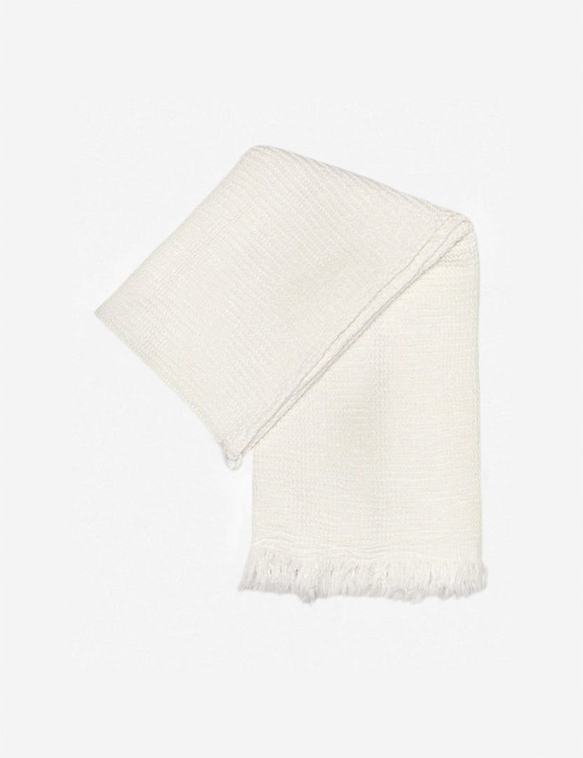 #color::white | Sherra white Waffle Towel by House No. 23