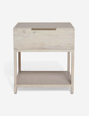 Dana Natural Wood Nightstand with an open frame