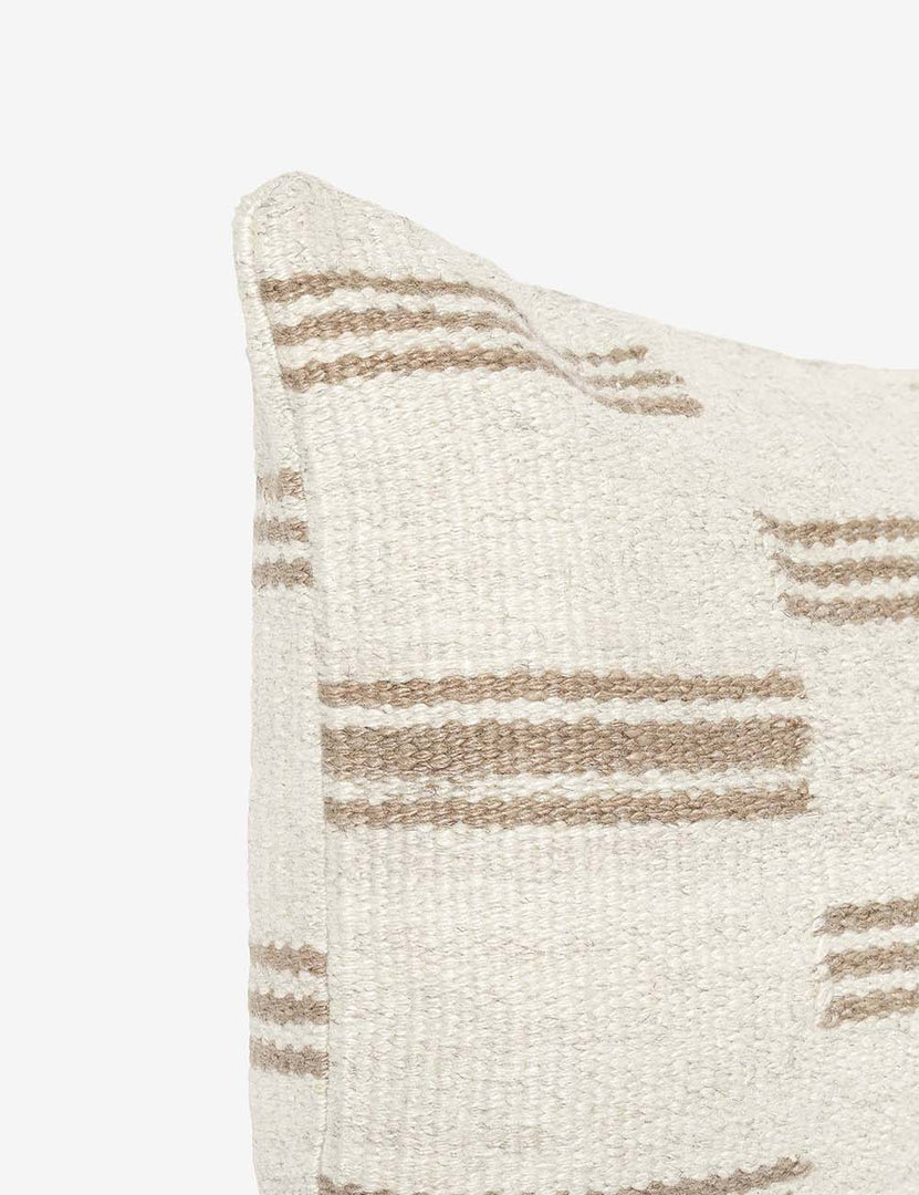 #style::lumbar | Corner of the Stripe break natural and cream lumbar pillow by Sarah Sherman Samuel
