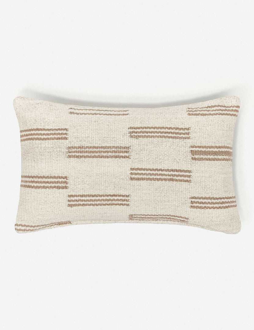 #style::lumbar | Stripe break natural and cream lumbar pillow by Sarah Sherman Samuel