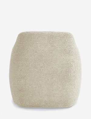 Back of the Tobi cream boucle swivel chair