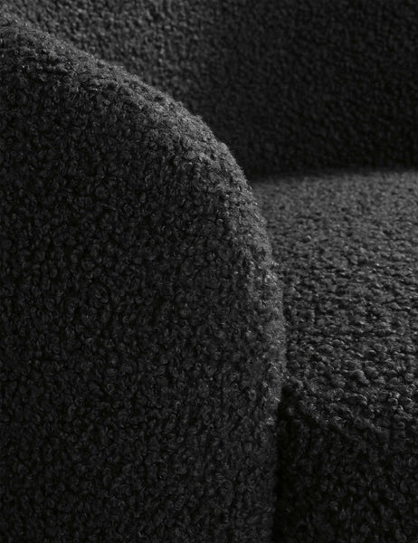 #color::slate-boucle  | Close-up of the slate boucle fabric