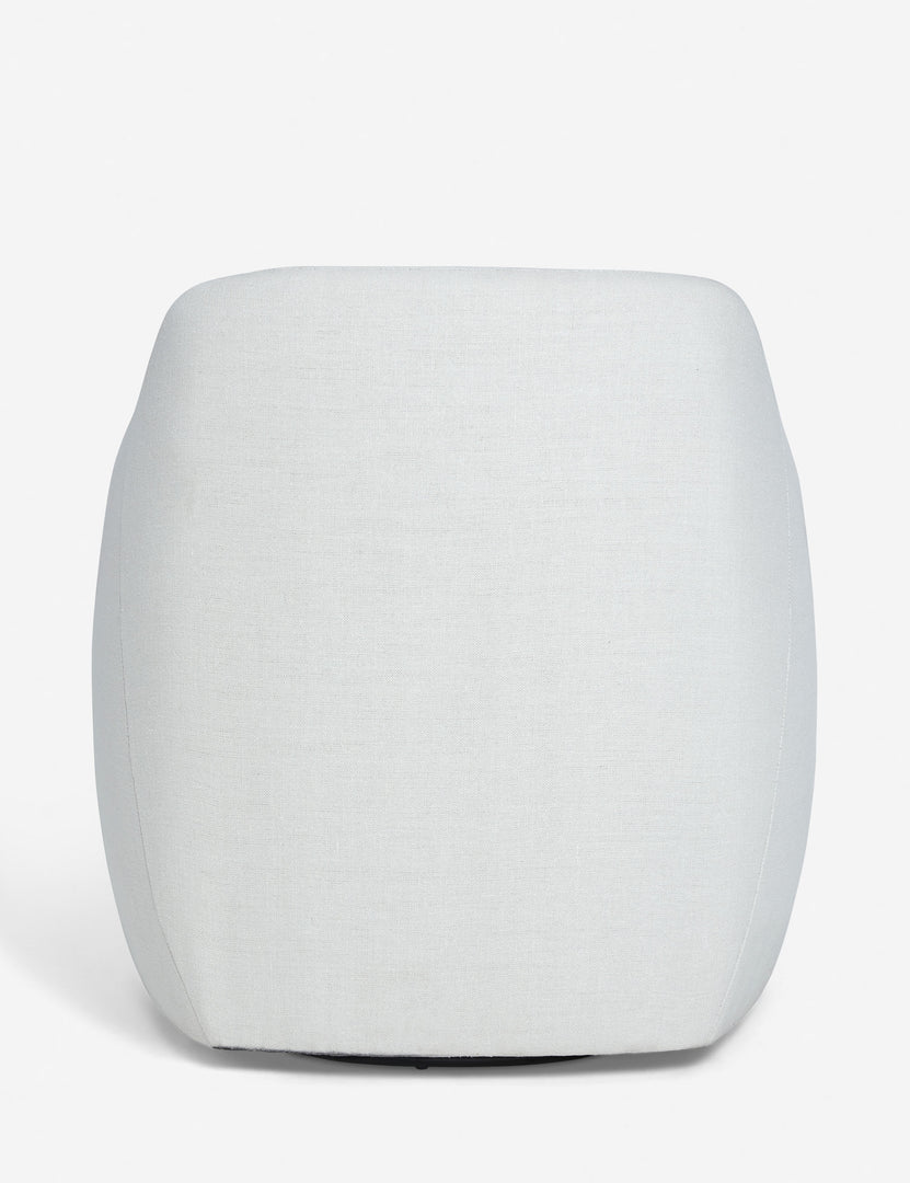 #color::natural | Back of the Tobi Natural swivel linen chair