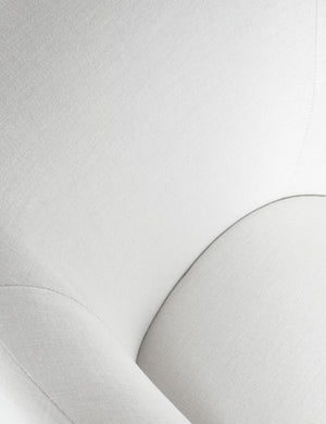 Close-up of the natural linen fabric