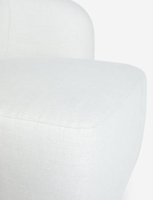 Close-up of the natural linen fabric