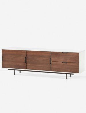 Angled view of the Cordelle media console