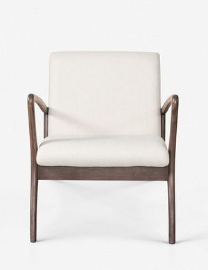 Venturi white upholstered accent chair