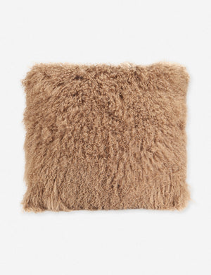 Alda plush fur brown Shearling Pillow